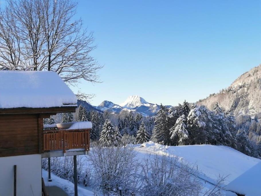 Confortable Chalet Avec Magnifique Vue En Gruyere. シャルメ エクステリア 写真